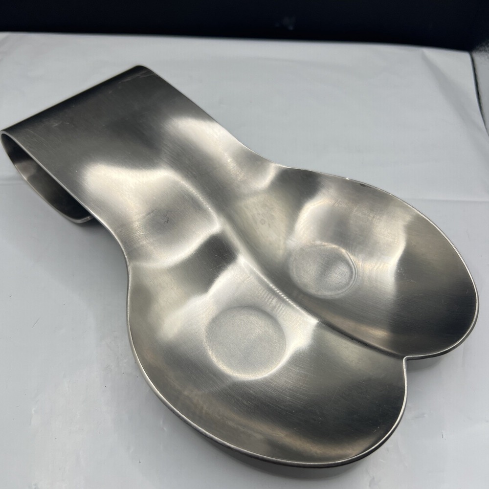 AMCO Stainless Steel Double Spoon Rest 10734 Brushed 18/8 Heavy Duty Kitchen